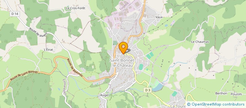 localisation de l'entreprise LES CORNETTES  SAINT-BONNET-LE-CHATEAU