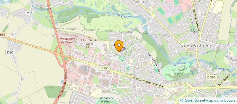 localisation de l'entreprise LES CORONS à ARRAS