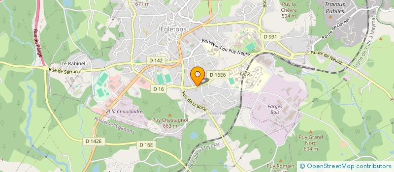 localisation de l'entreprise LES CORREZONS  EGLETONS