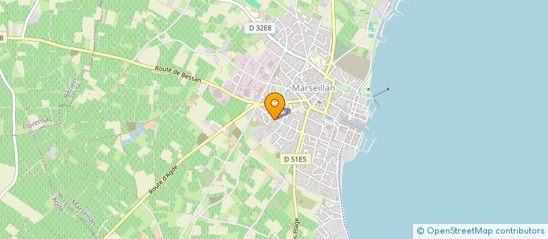 localisation de l'entreprise LES CORSAIRES à MARSEILLAN