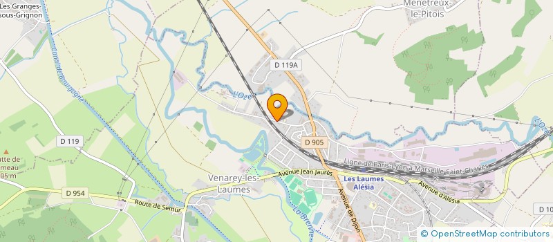 localisation de l'entreprise LES CORSAIRES BURGONDS  VENAREY-LES-LAUMES