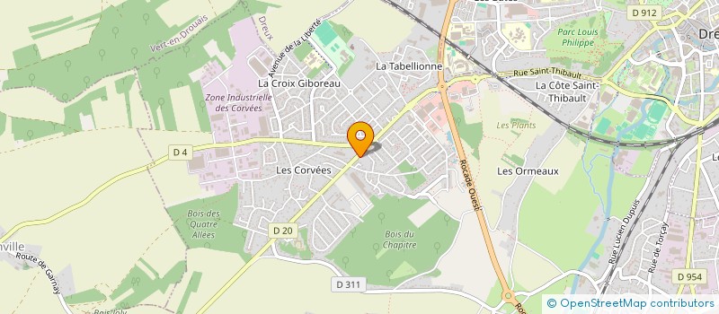 localisation de l'entreprise LES CORVEES à VERNOUILLET