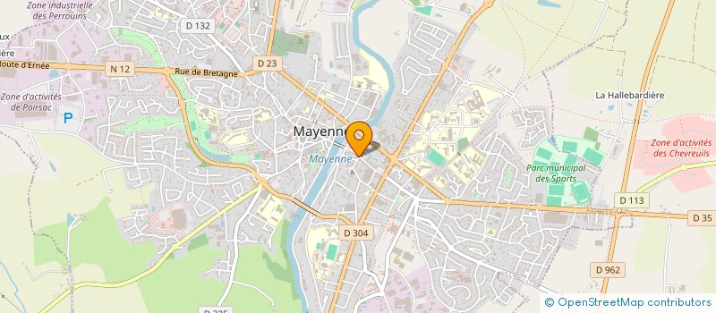 localisation de l'entreprise LES COSMETIQUES AF  MAYENNE