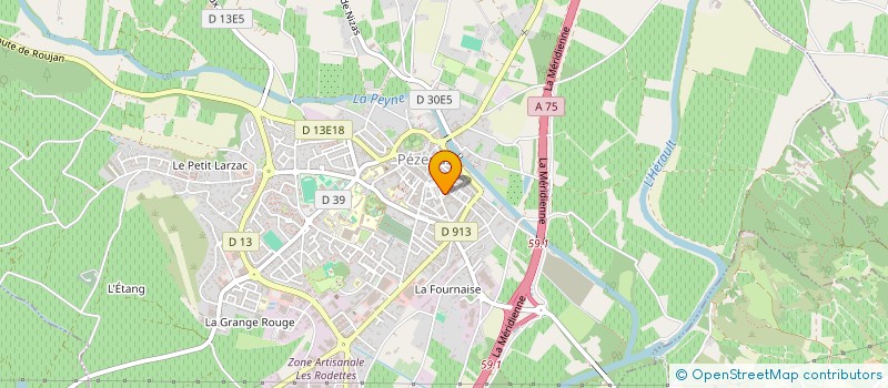 localisation de l'entreprise LES COSMICOCOTTES A PEZENAS à PEZENAS