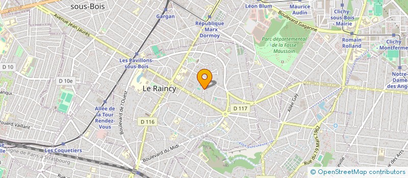 localisation de l'entreprise LES COTEAUX à LE RAINCY