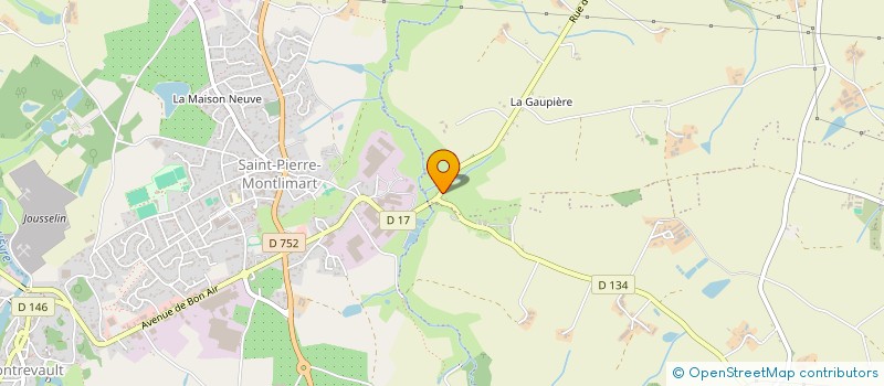 localisation de l'entreprise LES COTEAUX à MONTREVAULT-SUR-EVRE