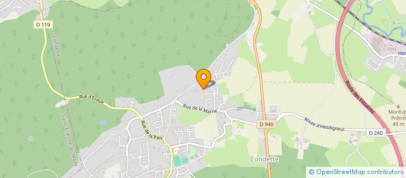 localisation de l'entreprise LES COTEAUX DE BEAURAINS  CONDETTE