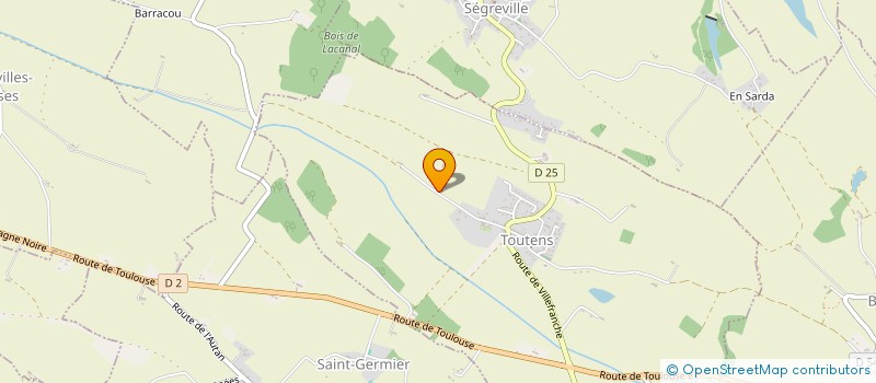 localisation de l'entreprise LES COTEAUX DE BORDENEUVE  TOUTENS