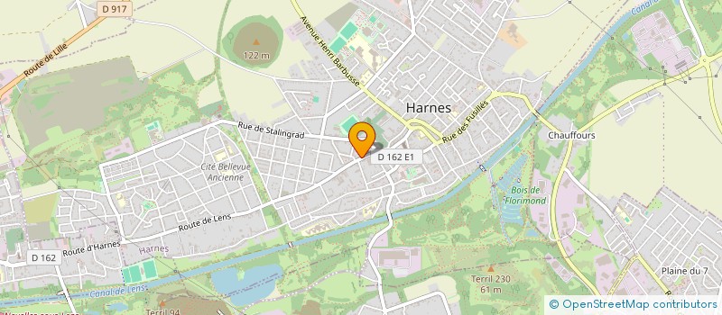 localisation de l'entreprise LES COTEAUX DE FRANCE à HARNES