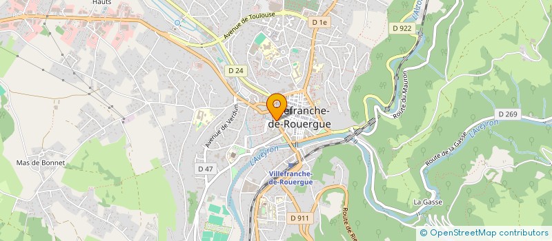 localisation de l'entreprise LES COTEAUX DE GRAVES  VILLEFRANCHE-DE-ROUERGUE