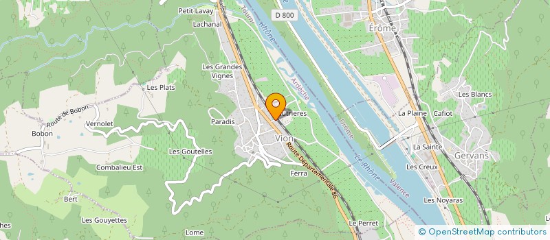 localisation de l'entreprise LES COTEAUX DE L'ISERAND  VION