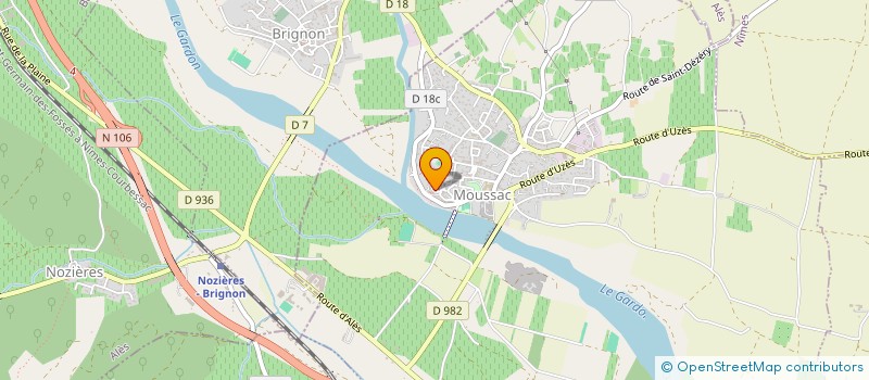 localisation de l'entreprise LES COTEAUX DE LA VERRIERE  COLLORGUES