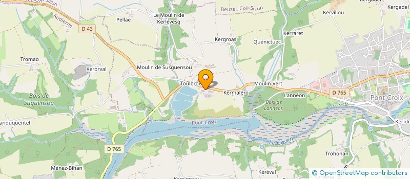 localisation de l'entreprise LES COTEAUX DE LANEON  PONT CROIX