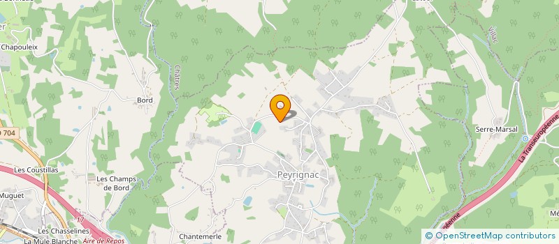 localisation de l'entreprise LES COTEAUX DE PEYRIGNAC à PEYRIGNAC