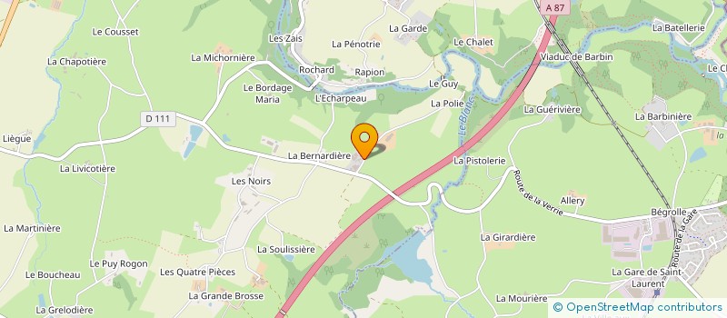 localisation de l'entreprise LES COTEAUX DE ROCHARD à CHANVERRIE