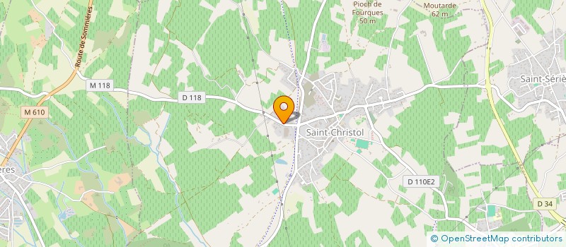 localisation de l'entreprise LES COTEAUX DE SAINT CHRISTOL  ENTRE-VIGNES