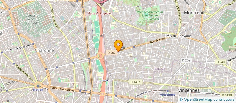localisation de l'entreprise LES COTEAUX DU RHONE CAFE 76 à MONTREUIL