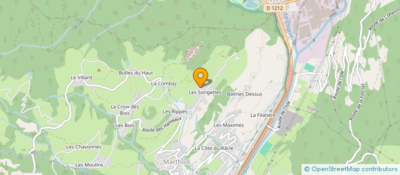 localisation de l'entreprise LES COTES  UGINE