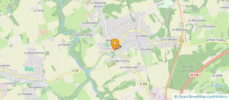 localisation de l'entreprise LES COTES D'ARTS VIFS à PLESLIN-TRIGAVOU