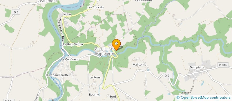 localisation de l'entreprise LES COTES DE CLOCHE à GARGILESSE-DAMPIERRE