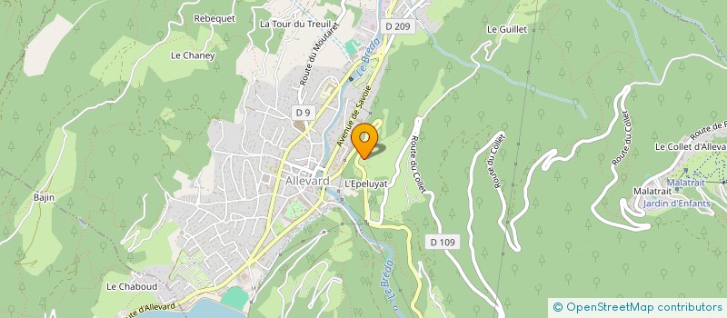 localisation de l'entreprise LES COTES DE LAYATS  ALLEVARD