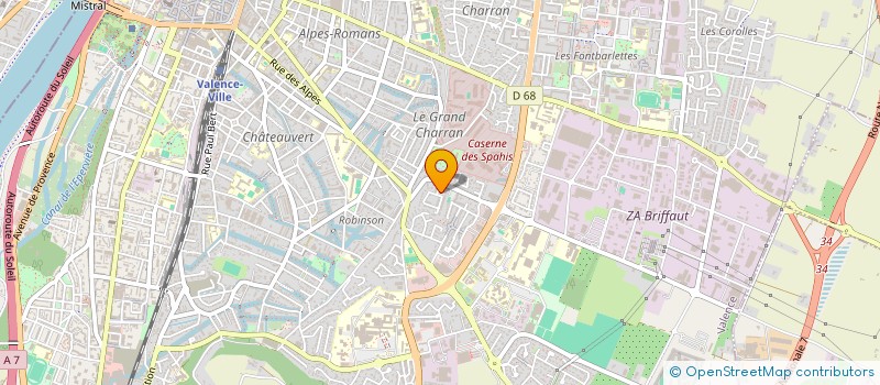 localisation de l'entreprise LES COTES DE MAURICE à VALENCE