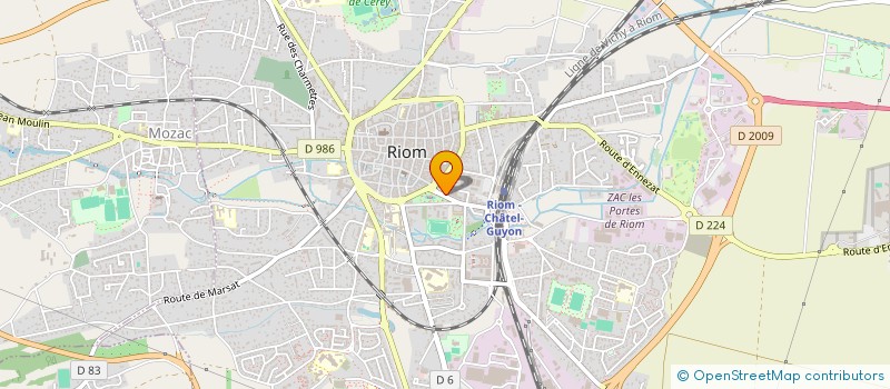 localisation de l'entreprise LES COTES DE VERNOSC  RIOM