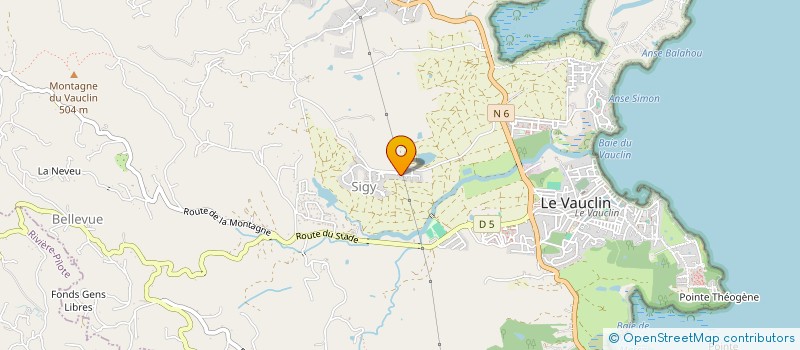 localisation de l'entreprise LES COTTAGES DE L'ANSE 2.6 à VAUCLIN