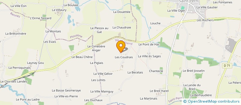 localisation de l'entreprise LES COUDRAIS à SAINT-PERN