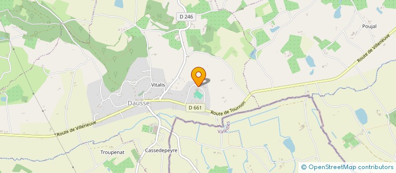 localisation de l'entreprise LES COUDRIERS  DAUSSE