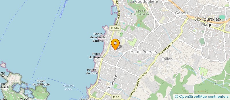 localisation de l'entreprise LES COUDRIERS à SIX-FOURS-LES-PLAGES