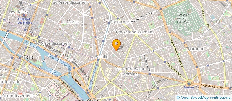 localisation de l'entreprise LES COULEURS DAVAL à PARIS