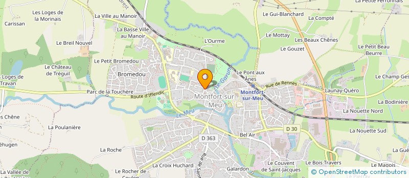 localisation de l'entreprise LES COULEURS DE BROCELIANDE  MONTFORT-SUR-MEU