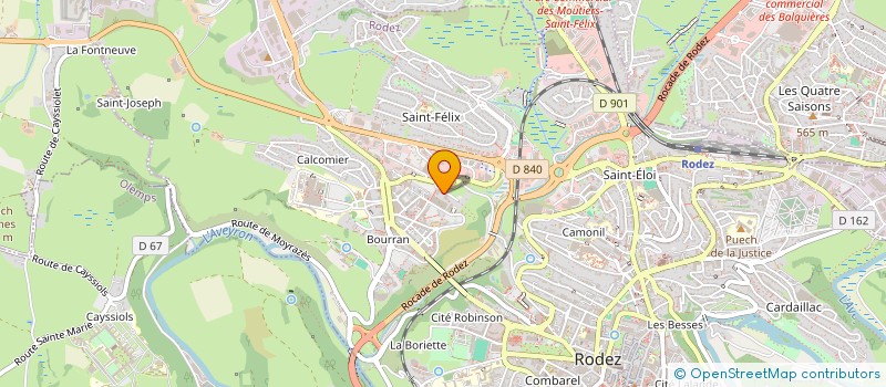 localisation de l'entreprise LES COULEURS DE DEMAIN  RODEZ