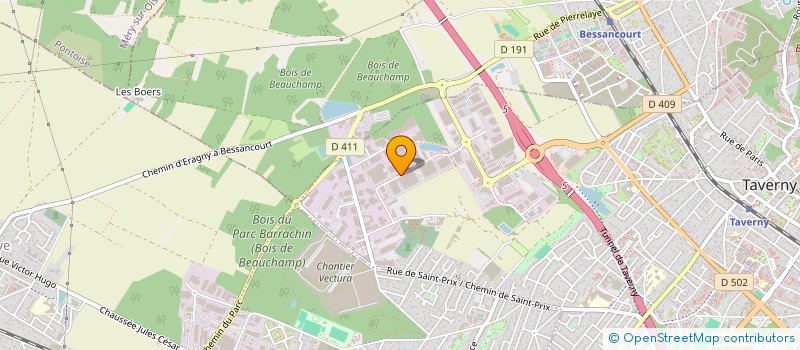 localisation de l'entreprise LES COULEURS DE L'ART  BEAUCHAMP