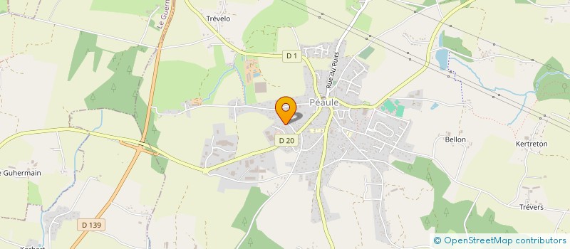 localisation de l'entreprise LES COULEURS DE L'ARZ  PEAULE