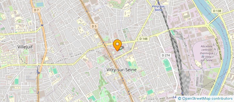 localisation de l'entreprise LES COULEURS DE LA DALLE à VITRY-SUR-SEINE