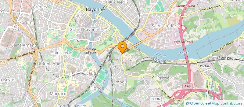 localisation de l'entreprise LES COULEURS DE LA VIE à BAYONNE