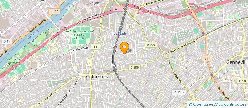 localisation de l'entreprise LES COULEURS DE LA VIE FORMATION à COLOMBES