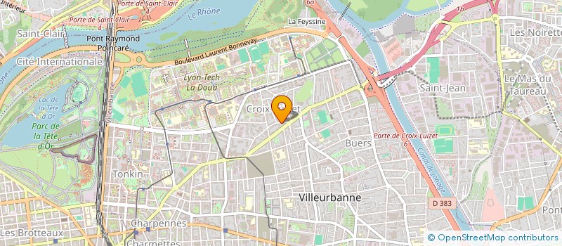 localisation de l'entreprise LES COULEURS DES MURS  VILLEURBANNE