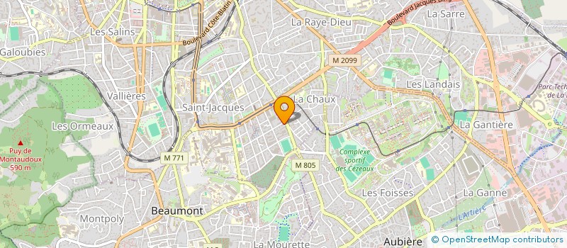 localisation de l'entreprise LES COULEURS DU SUD  CLERMONT-FERRAND