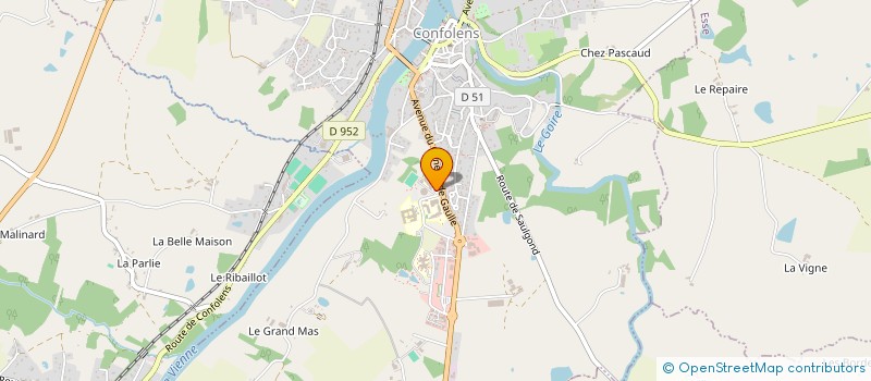 localisation de l'entreprise LES COULEURS DU TEMPS  CONFOLENS