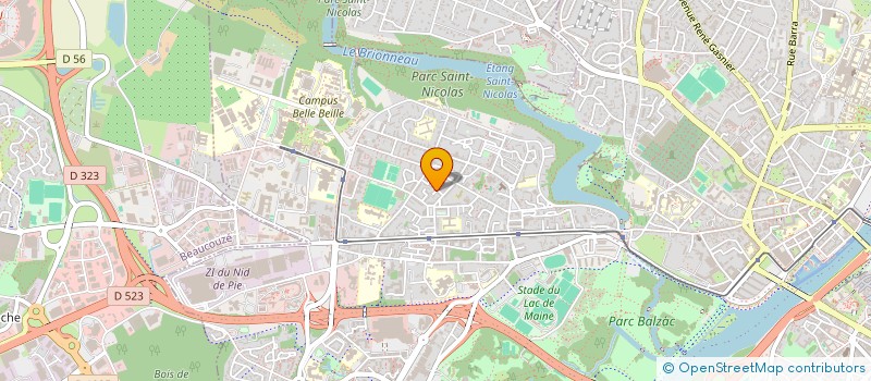 localisation de l'entreprise LES COULEURS QUE L'ON DONNE à ANGERS