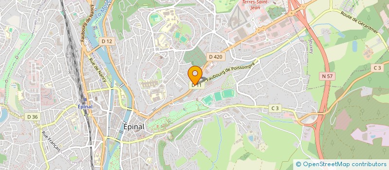 localisation de l'entreprise LES COULISSES à EPINAL