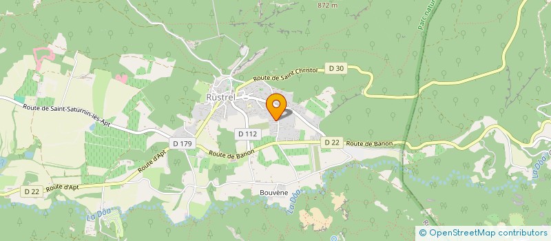 localisation de l'entreprise LES COULISSES DES ARTS  RUSTREL