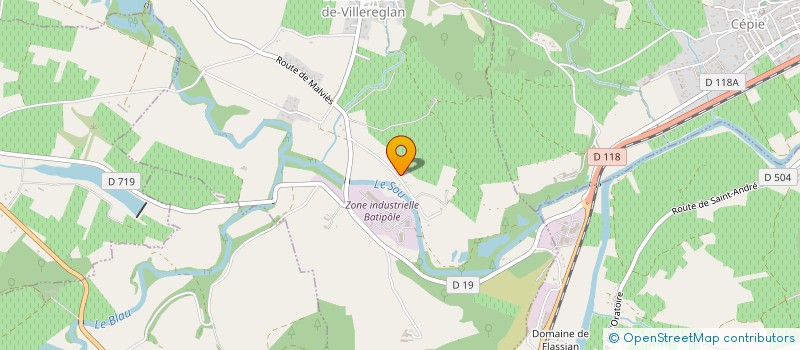 localisation de l'entreprise LES COUMEILLES  SAINT-MARTIN-DE-VILLEREGLAN