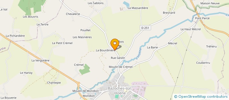 localisation de l'entreprise LES COUR'JOUONS à BAZOCHES-SUR-HOENE