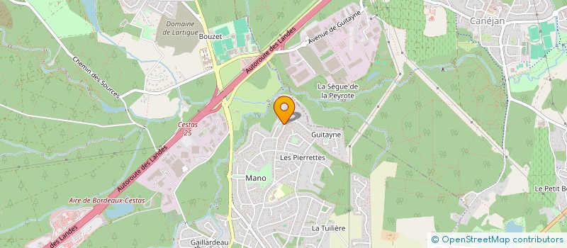 localisation de l'entreprise LES COURBES EN LUMIERE à CESTAS