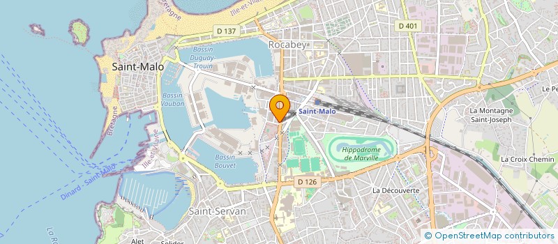 localisation de l'entreprise LES COUREAUX à SAINT-MALO