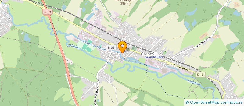 localisation de l'entreprise LES COUREURS DE L'ALLAINE à GRANDVILLARS